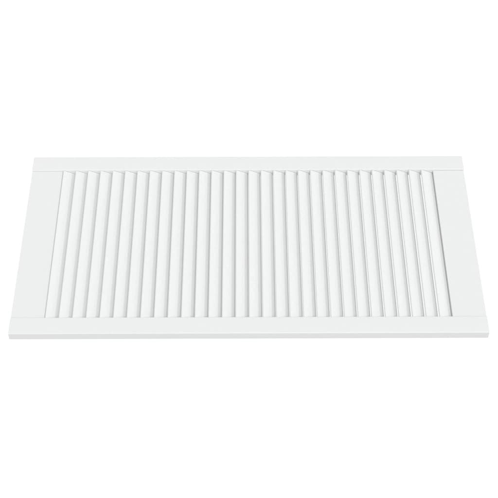 Porta de armário com design de persiana pinho maciço branco