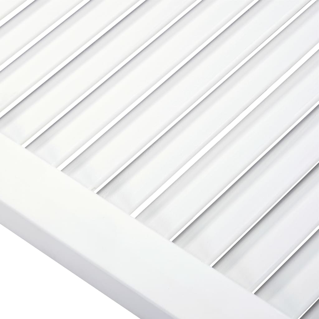 Porta de armário com design de persiana pinho maciço branco