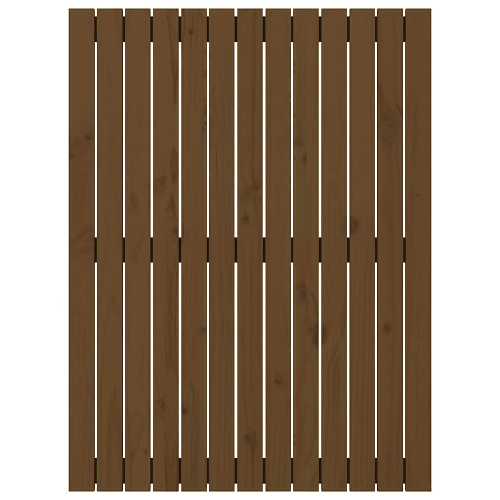Cabeceira de parede 82,5x3x110 cm pinho maciço castanho-mel