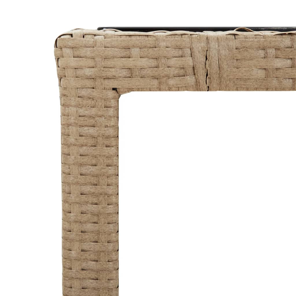 5 Pcs conjunto de jantar p/ jardim com almofadões vime PE bege