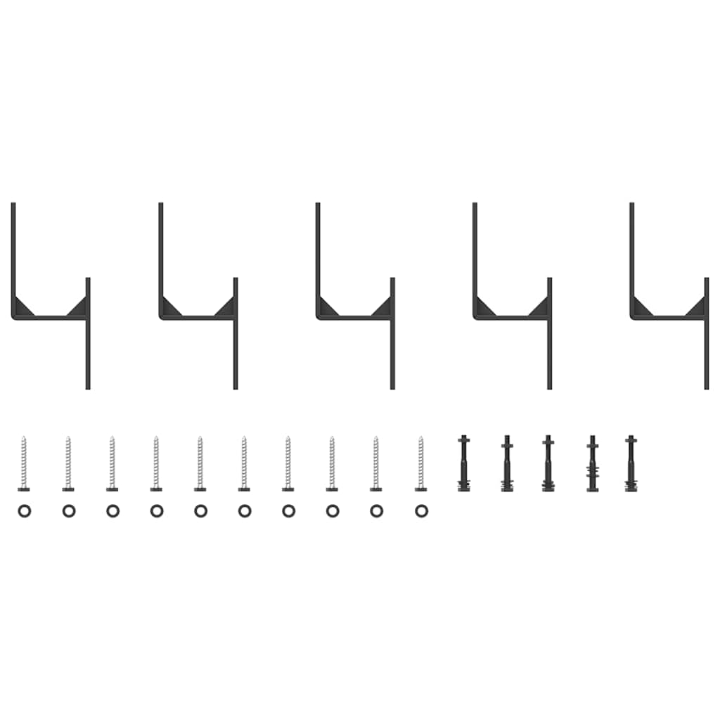 Barn door bypass brackets 5 pcs para trilhos planos aço carbono