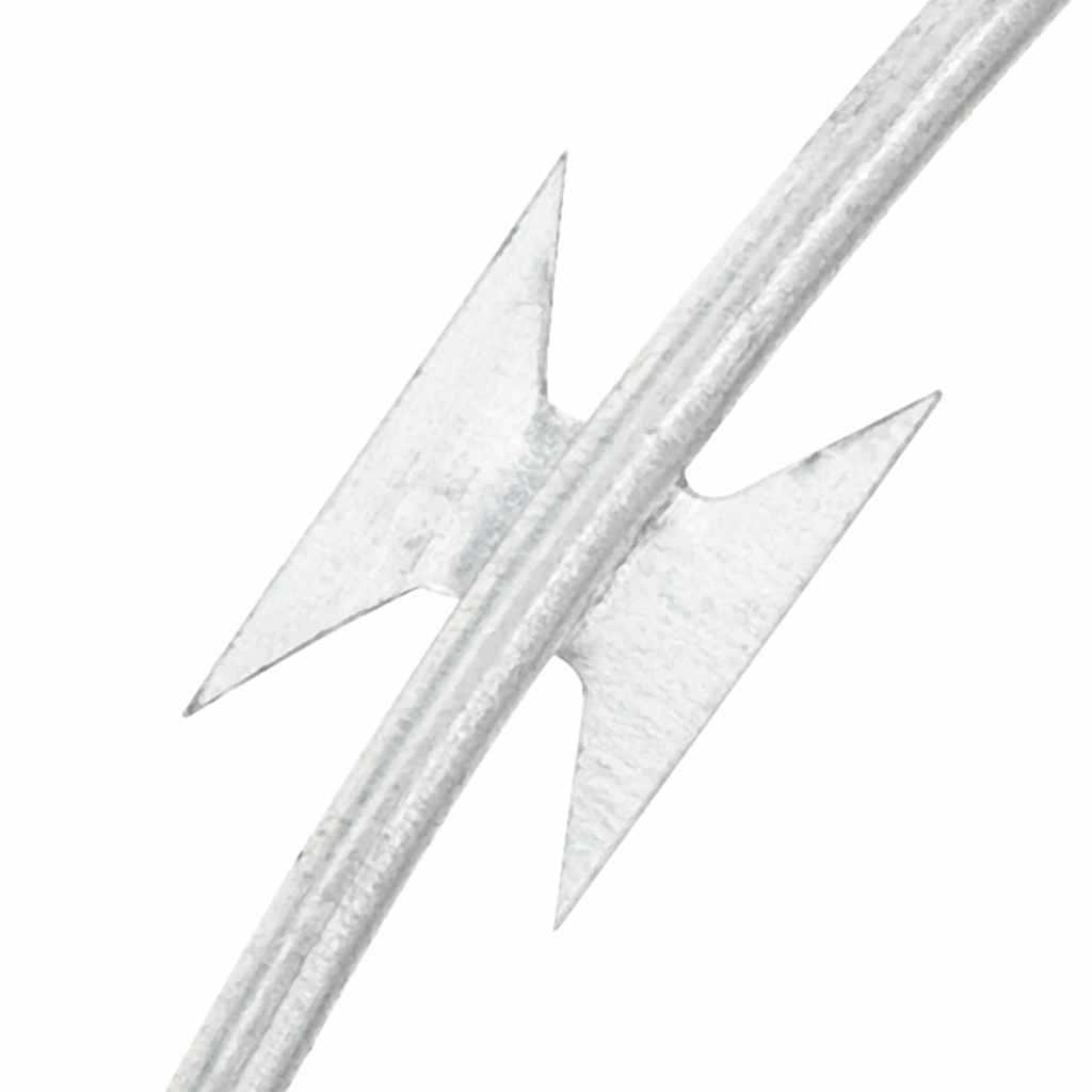 Rolo arame farpado concertina em espiral aço galvanizado 100 m