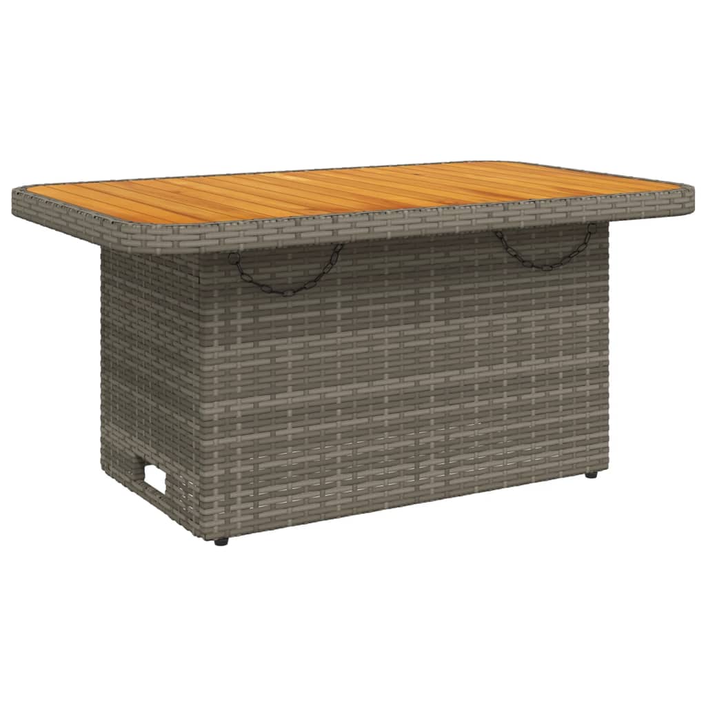 4 Pcs conjunto de jantar p/ jardim c/ almofadões vime PE cinza