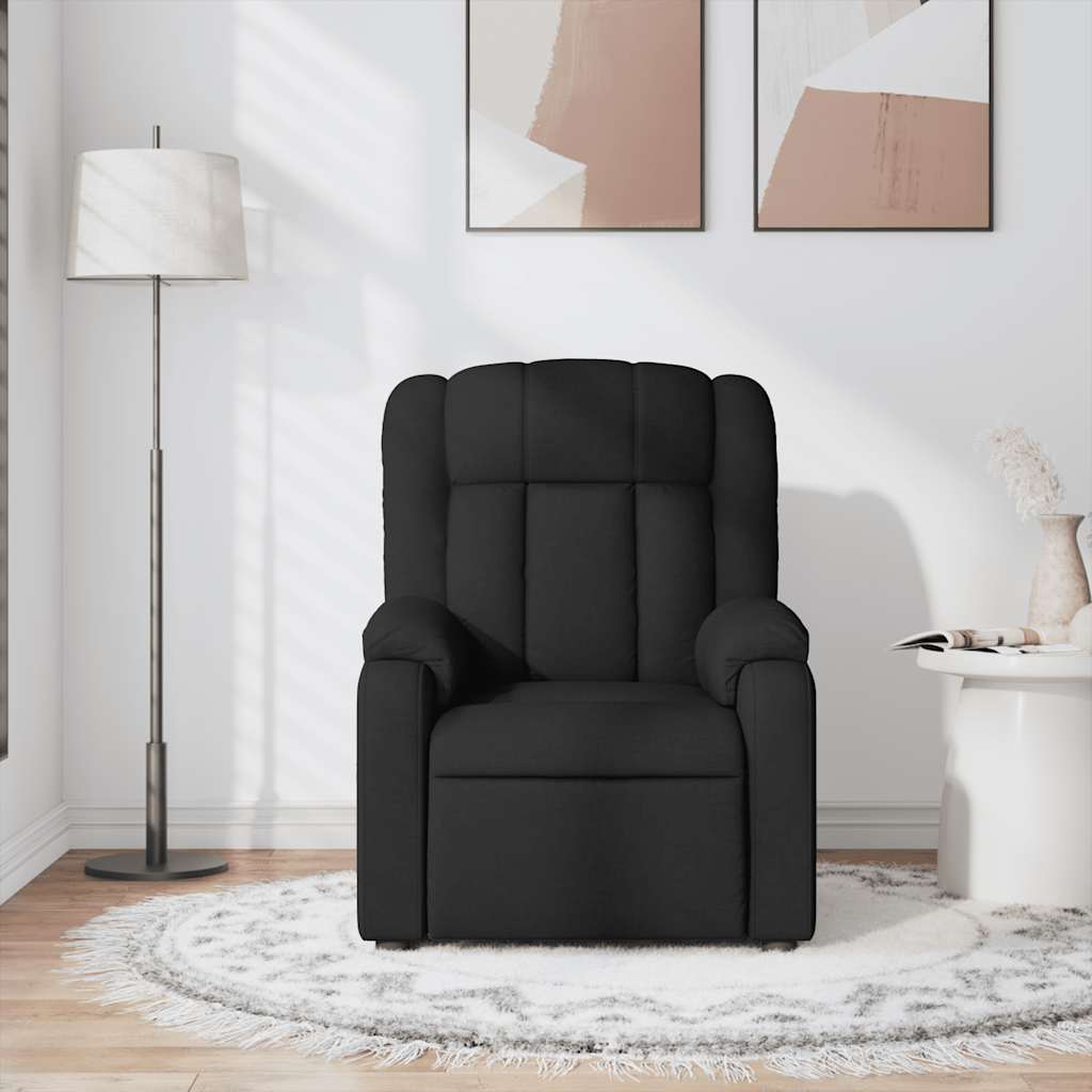 Poltrona de massagens reclinável tecido preto