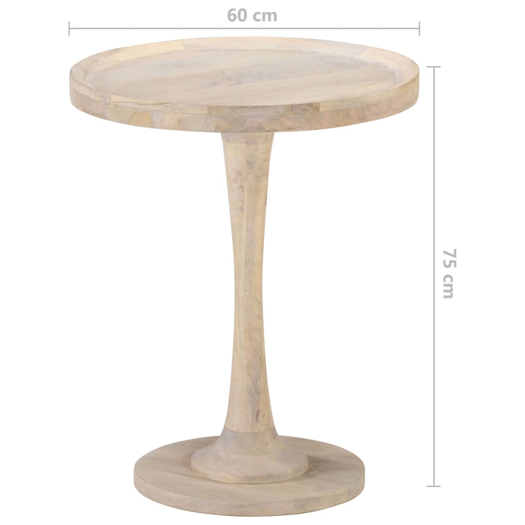 Mesa de apoio ø60x75 cm madeira de mangueira maciça