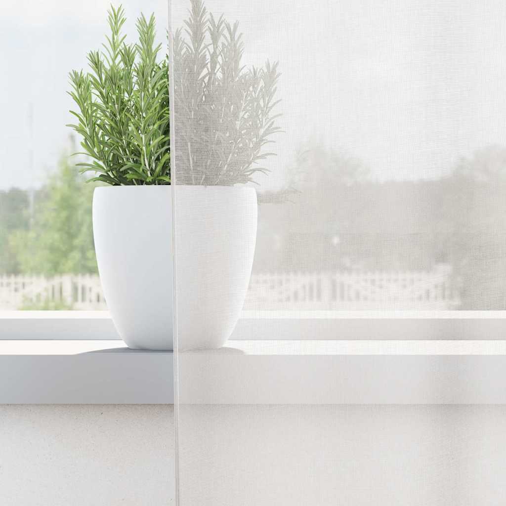 Cortinas de voile com ilhós 2 pcs branco