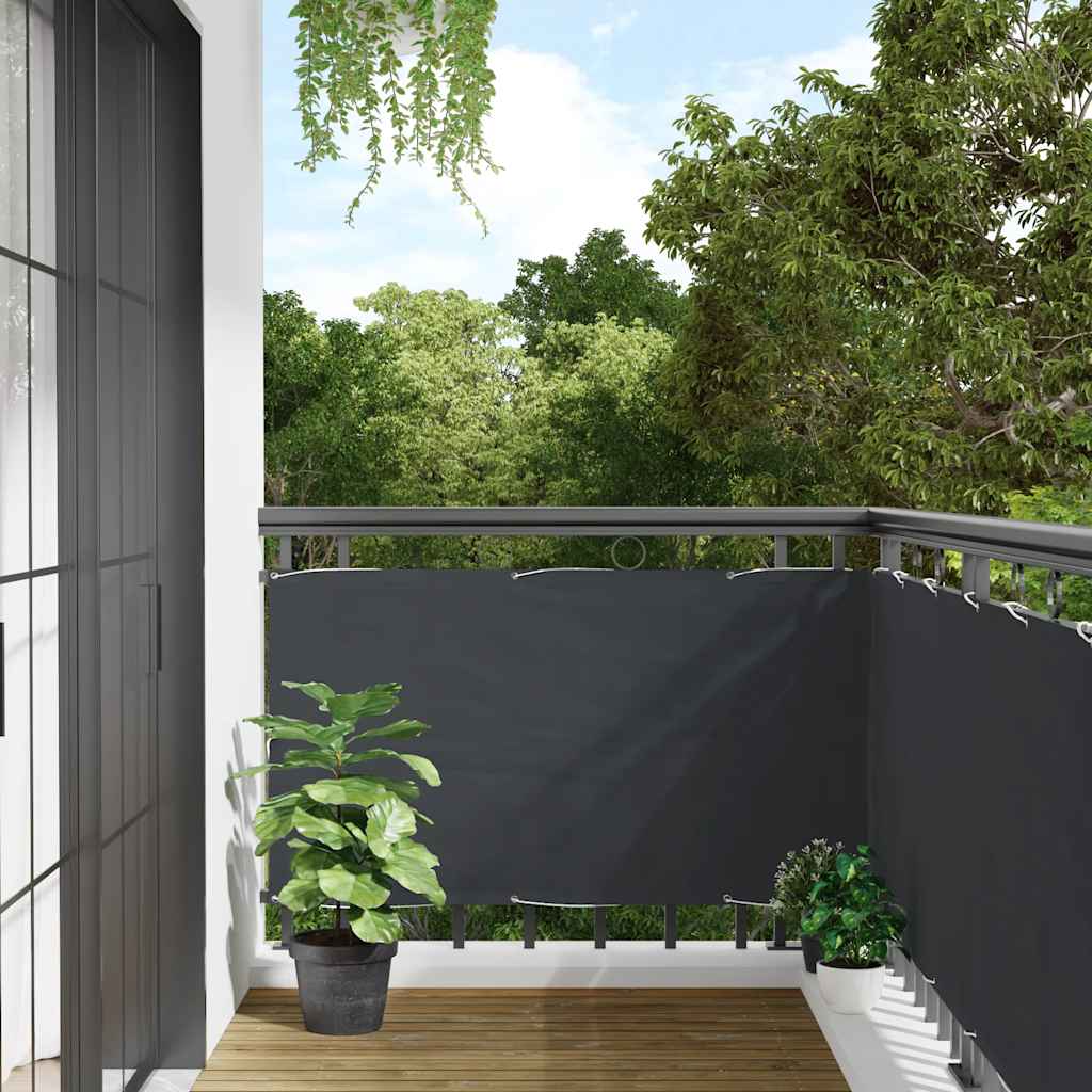 Tela de privacidade para varanda 500x75 cm PVC antracite