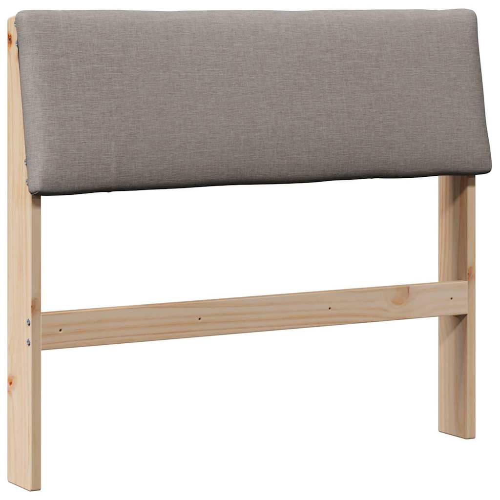 Cabeceira estofada cinzento-acastanhado 100 cm
