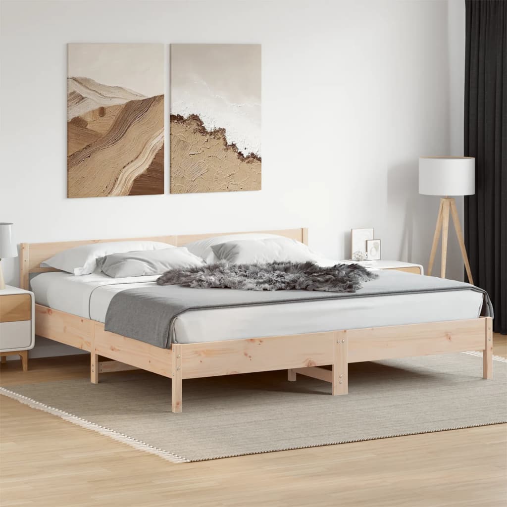 Cama sem colchão 180x200 cm madeira de pinho maciça