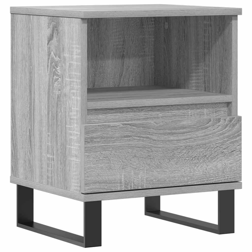 Mesa de cabeceira 40x35x50 cm derivados de madeira cinza sonoma