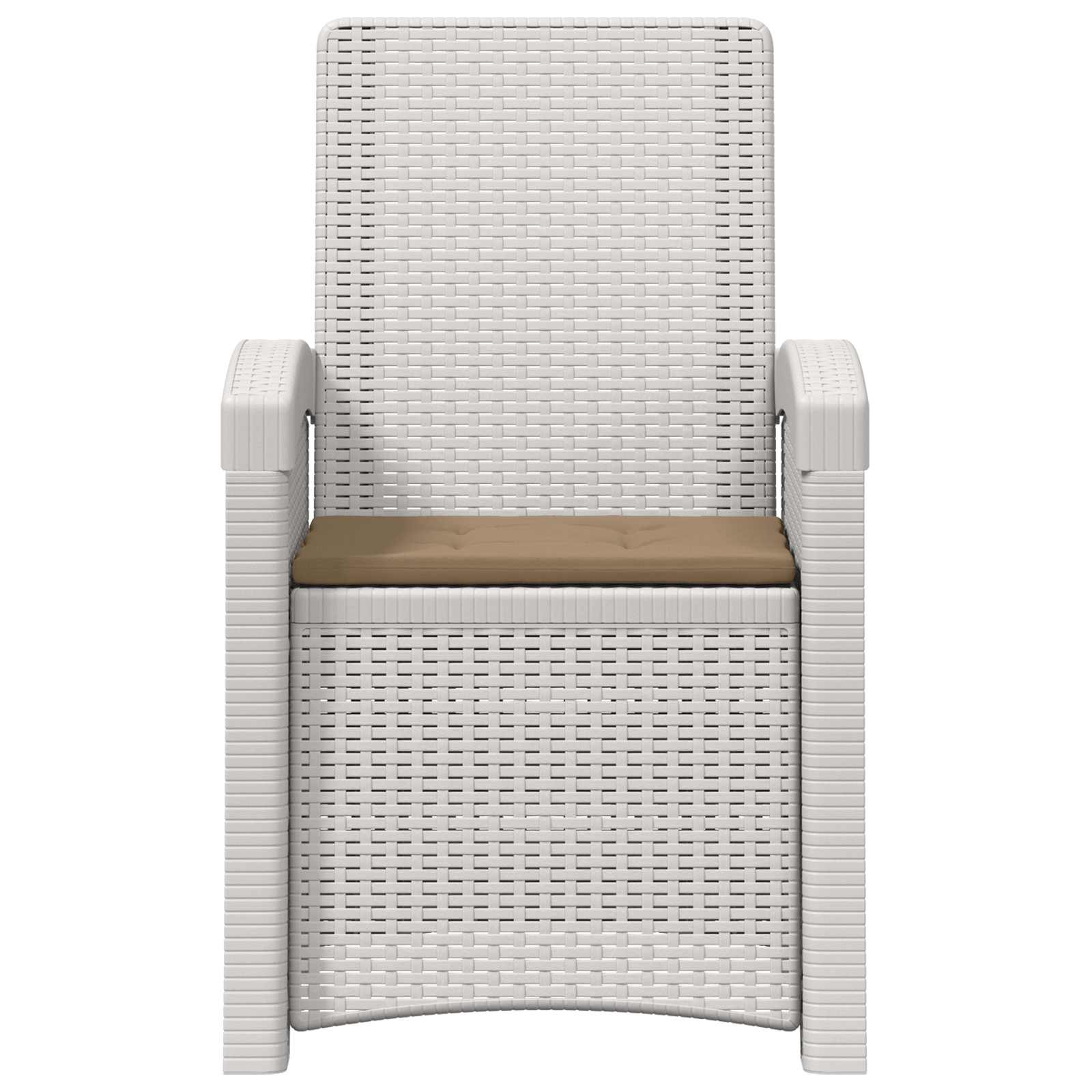 Cadeira de jardim reclinável com aparência de rattan PP