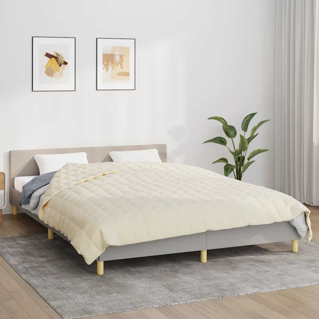 Manta pesada 13 kg 200x225 cm tecido creme-claro
