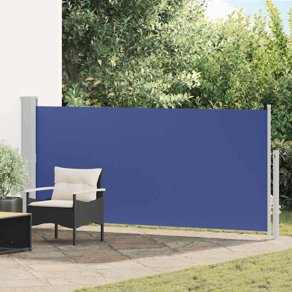 Toldo lateral retrátil 140x300 cm azul