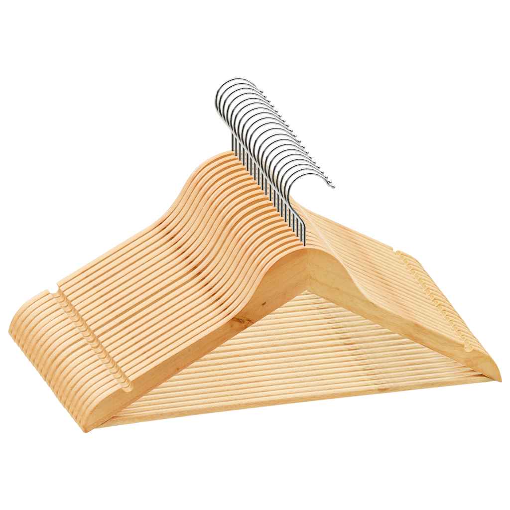 20 Pcs conjunto de cabides antiderrapantes madeira