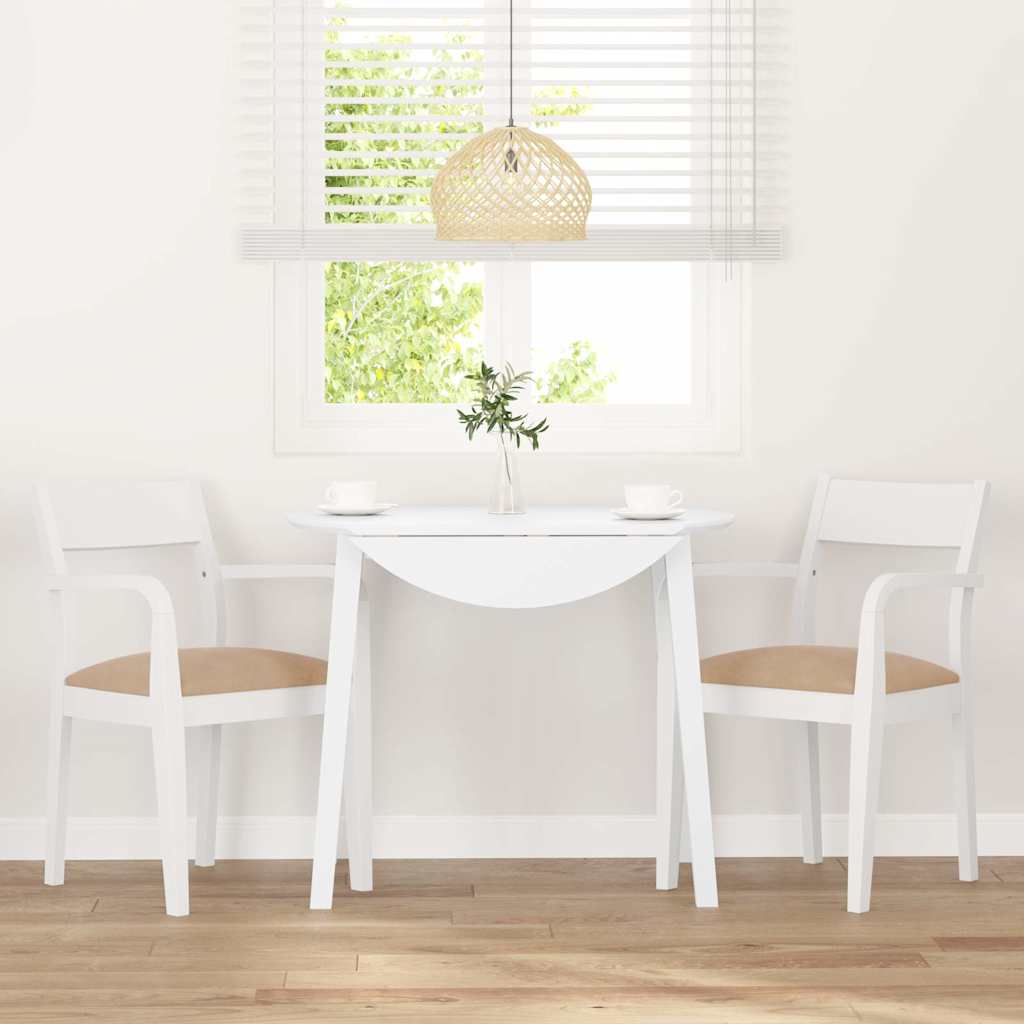 Cadeiras de jantar com almofadões 2 pcs madeira maciça branco