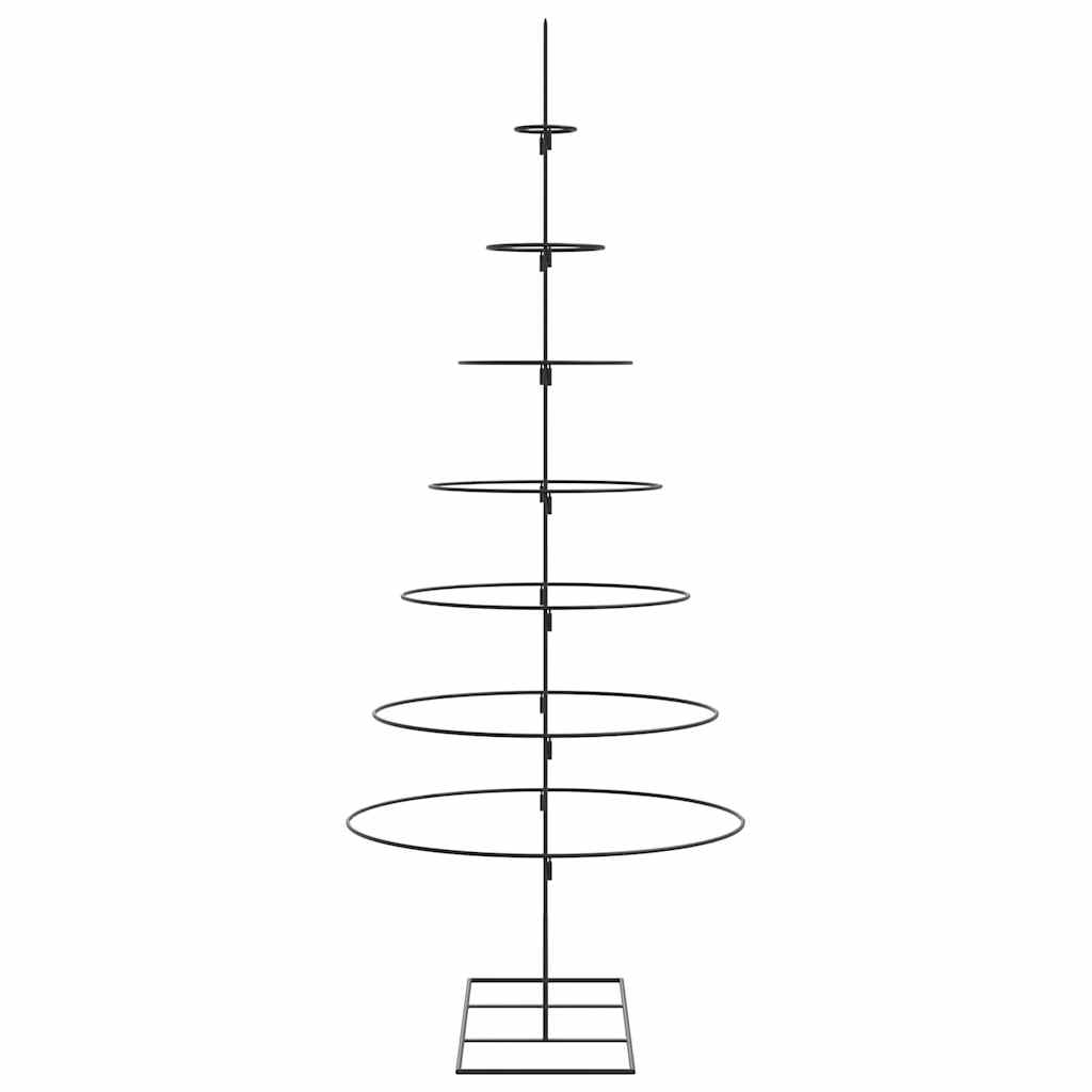 Árvore de natal para decoração 180 cm metal preto