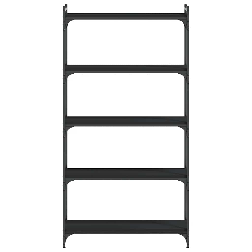 Estante c/ 5 prateleiras 80x30x154cm derivados de madeira preto