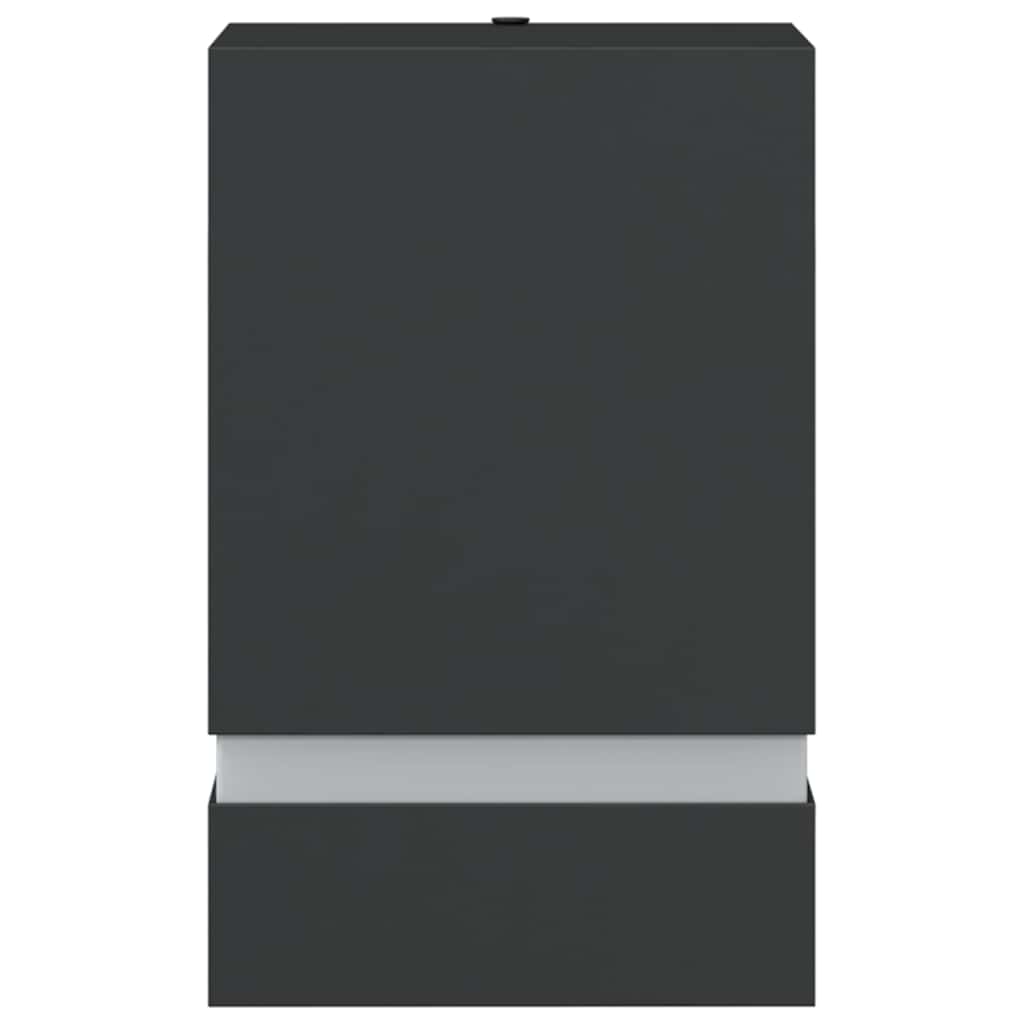 Candeeiro de parede para exterior aço inoxidável preto