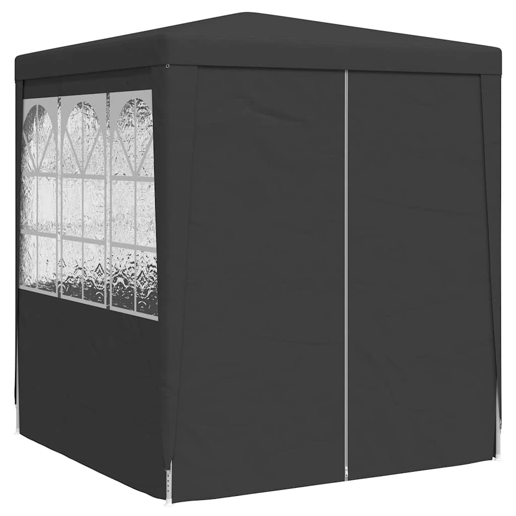 Tenda festas com paredes laterais 2x2m 90g/m² antracite