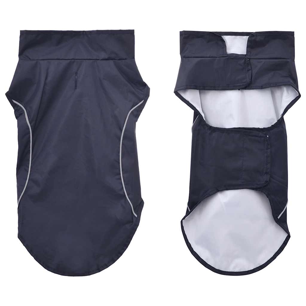 Capa de chuva para cães com tiras reflectoras azul-marinho xs