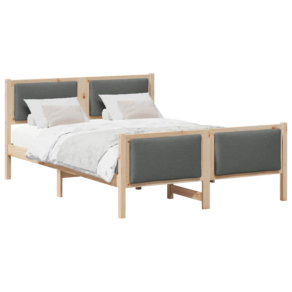 Estrutura da cama cinza escuro 135 x 190 cm tecido