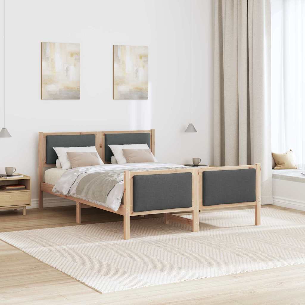 Estrutura da cama cinza escuro 135 x 190 cm tecido