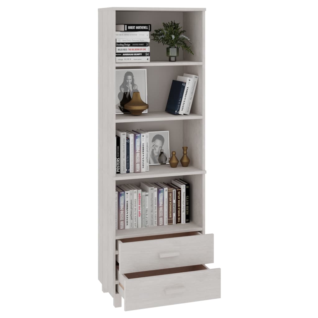 Aparador alto hamar 60x35x180 cm pinho maciço branco