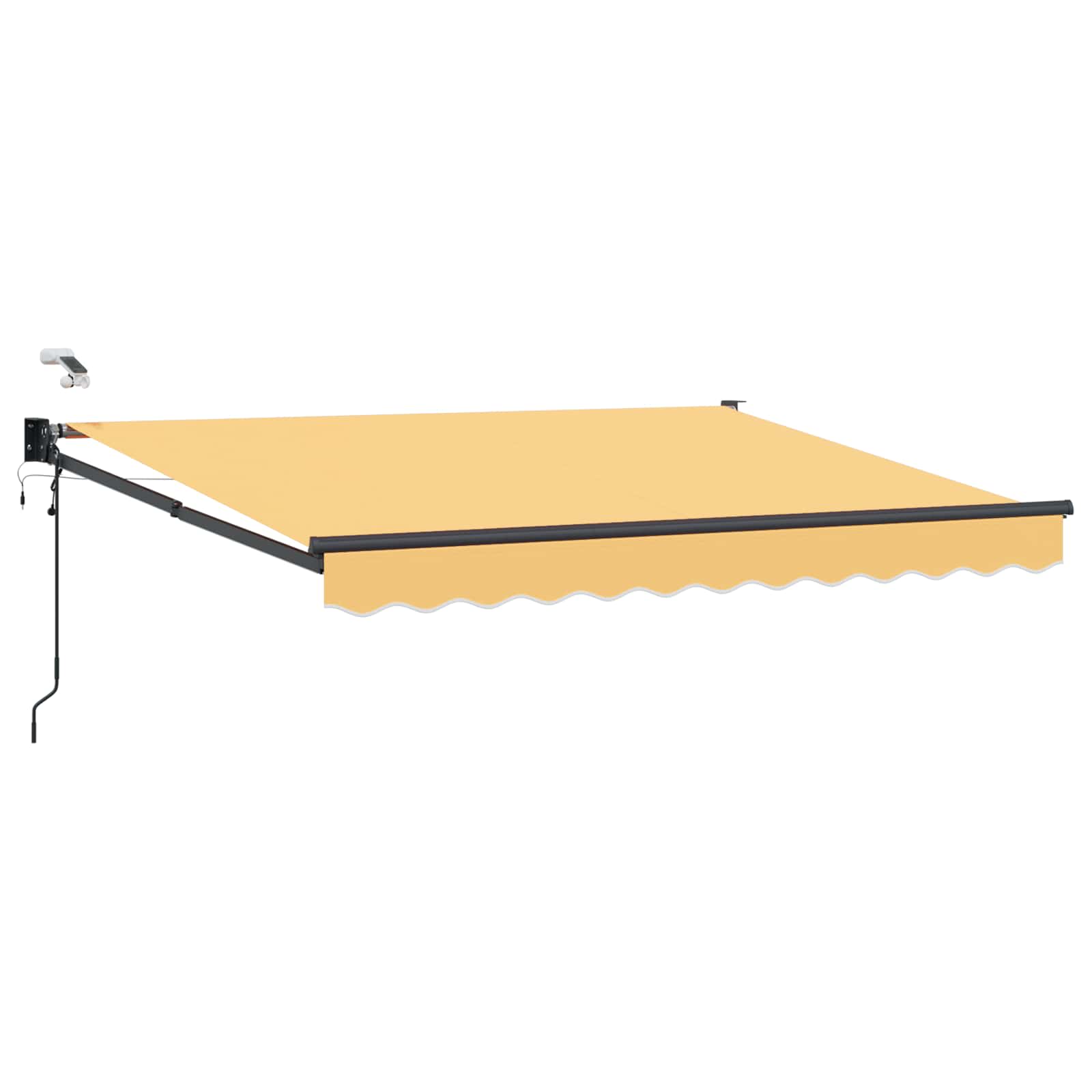 Toldo retrátil elétrico areia 100% poliéster e alumínio