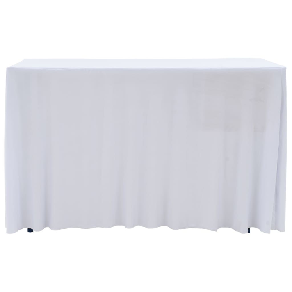 Capa extensível para mesa c/ camilha 2 pcs 243x76x74 cm branco