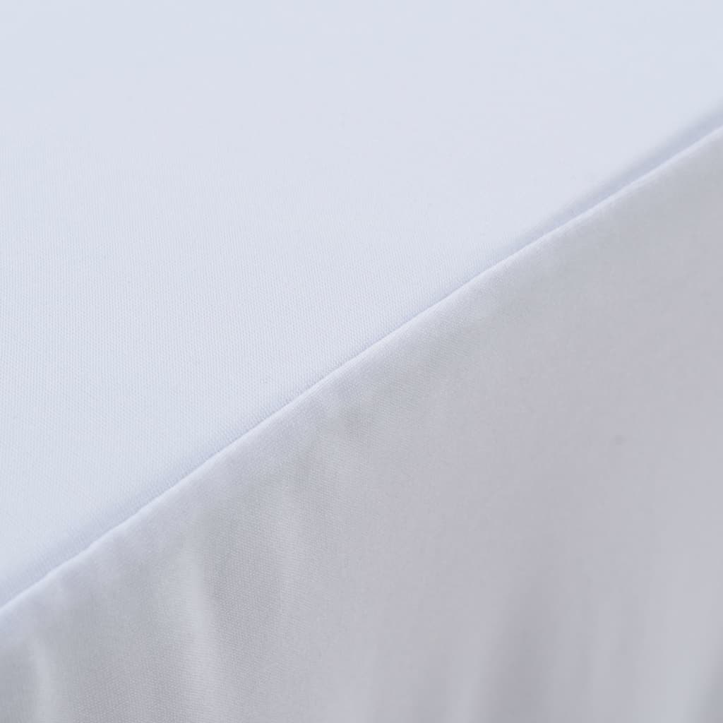 Capa extensível para mesa c/ camilha 2 pcs 243x76x74 cm branco