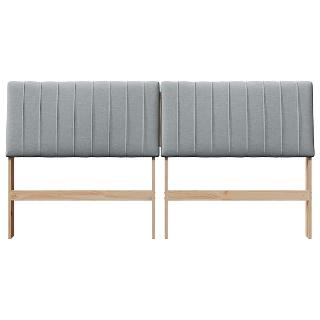 Cabeceira estofada cinzento-claro 200 cm