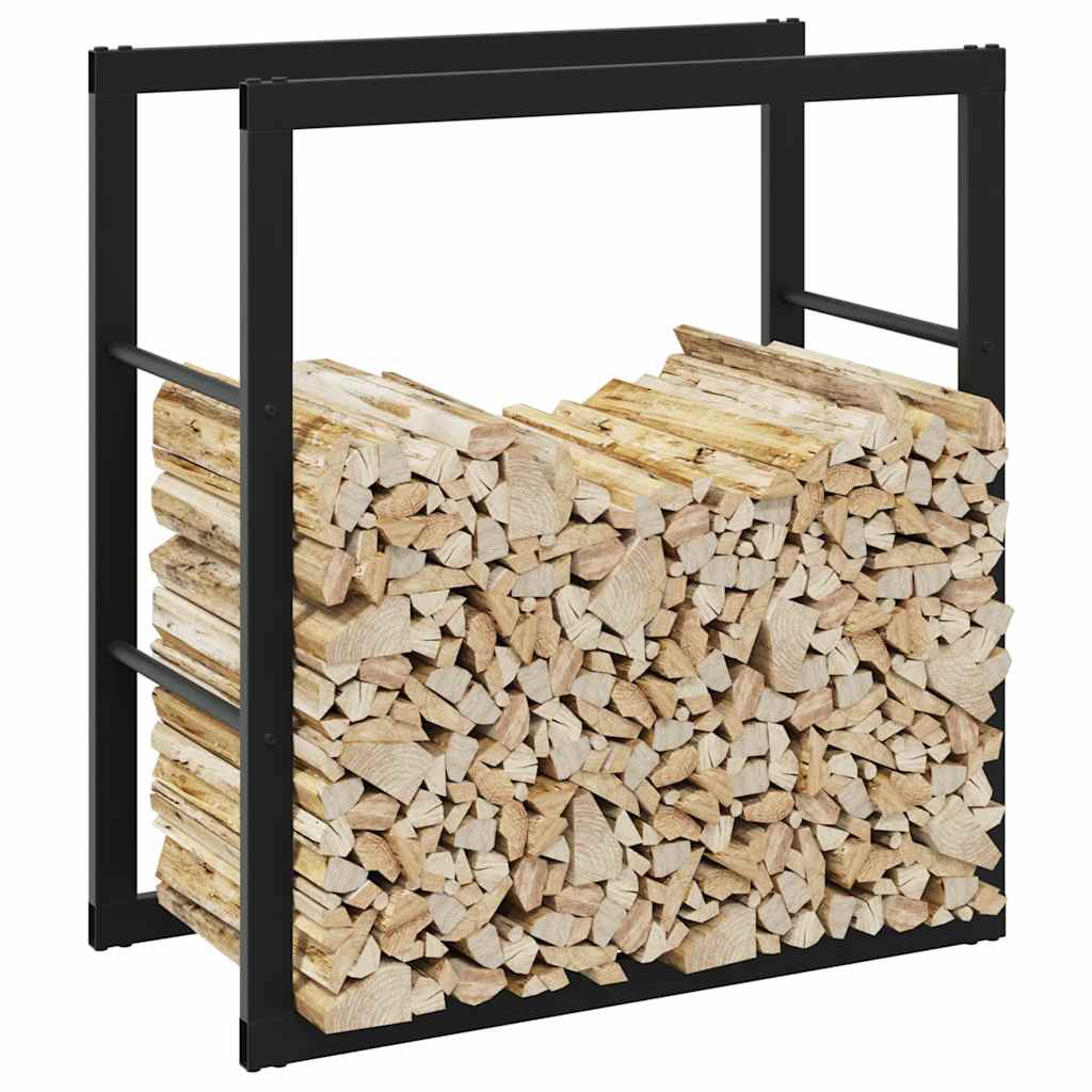 Suporte para lenha 55x30x61 cm aço preto