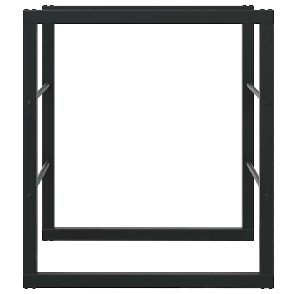 Suporte para lenha 55x30x61 cm aço preto