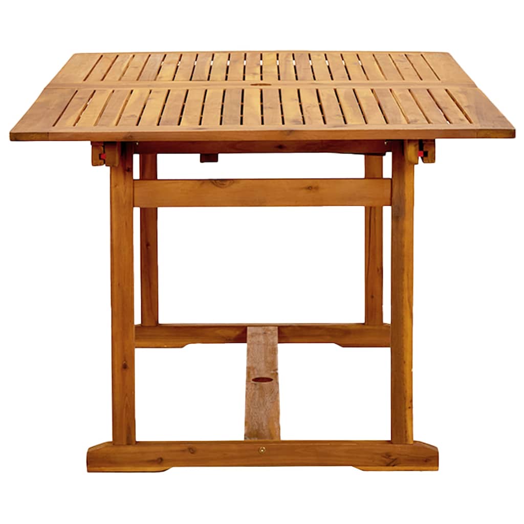 9 Pcs conjunto de jantar para jardim acácia maciça e textilene