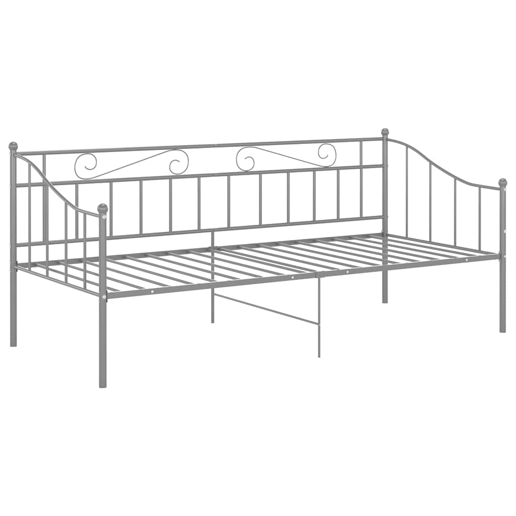 Sofá-cama 90x200 cm metal cinzento
