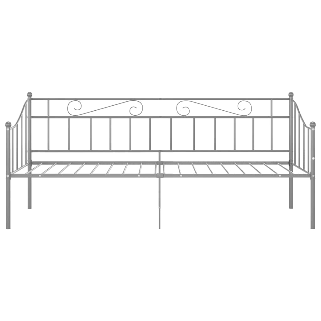 Sofá-cama 90x200 cm metal cinzento