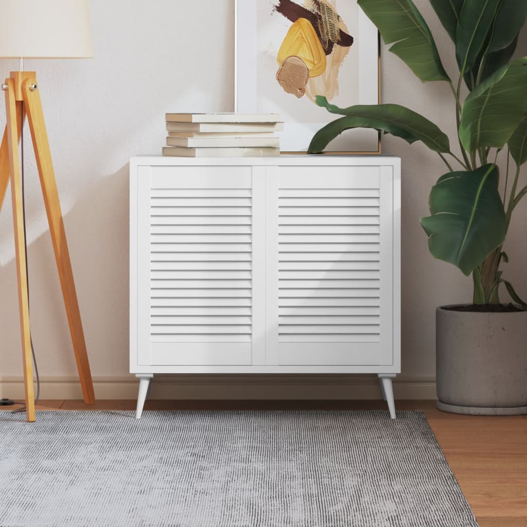 Portas de armário 2 pcs design de persiana pinho maciço branco