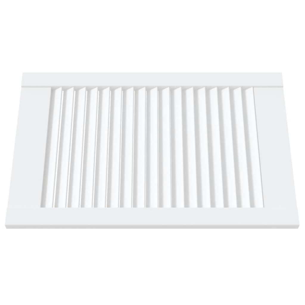 Portas de armário 2 pcs design de persiana pinho maciço branco