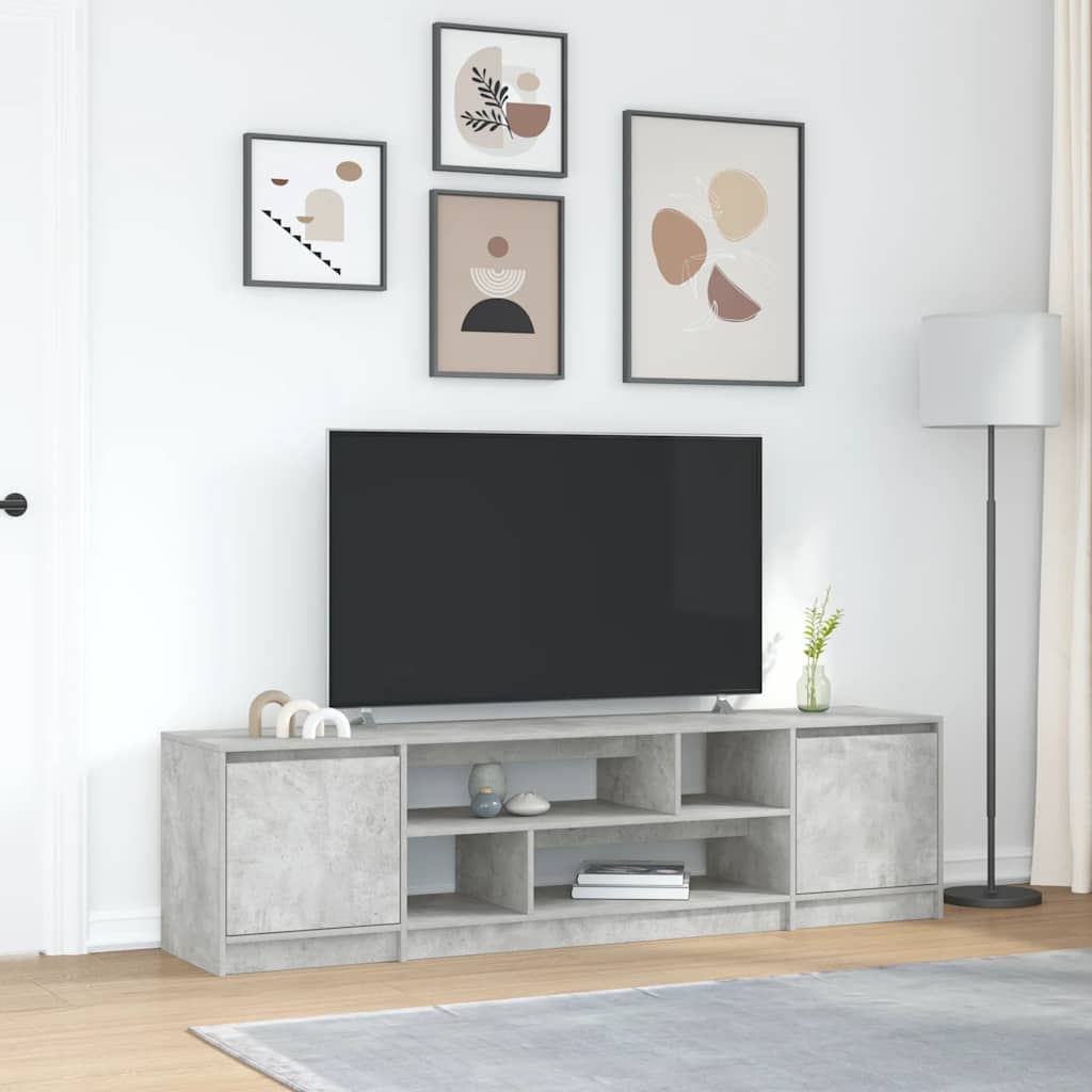 Móvel de TV 188,5x41x50 cm derivados madeira cinzento cimento