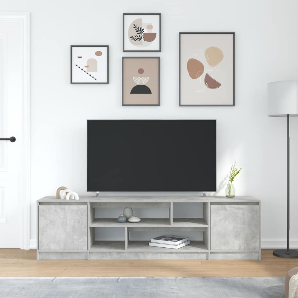 Móvel de TV 188,5x41x50 cm derivados madeira cinzento cimento