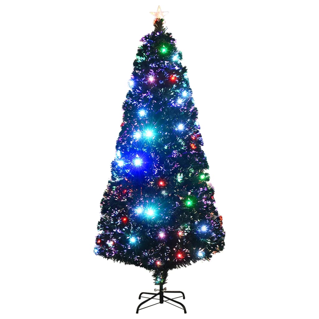 Árvore de natal pré-iluminada c/ suporte e LED 180 cm fibra ótica