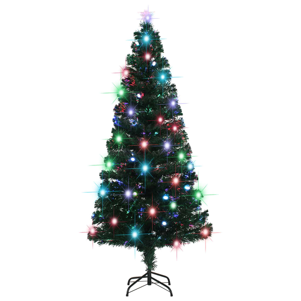 Árvore de natal pré-iluminada c/ suporte e LED 180 cm fibra ótica