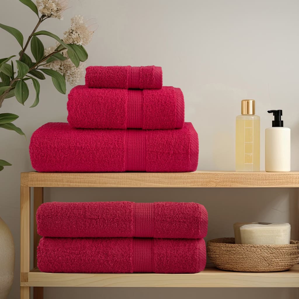 Toalhas premium solund 4 pcs 100x200 cm 600 gsm vermelho