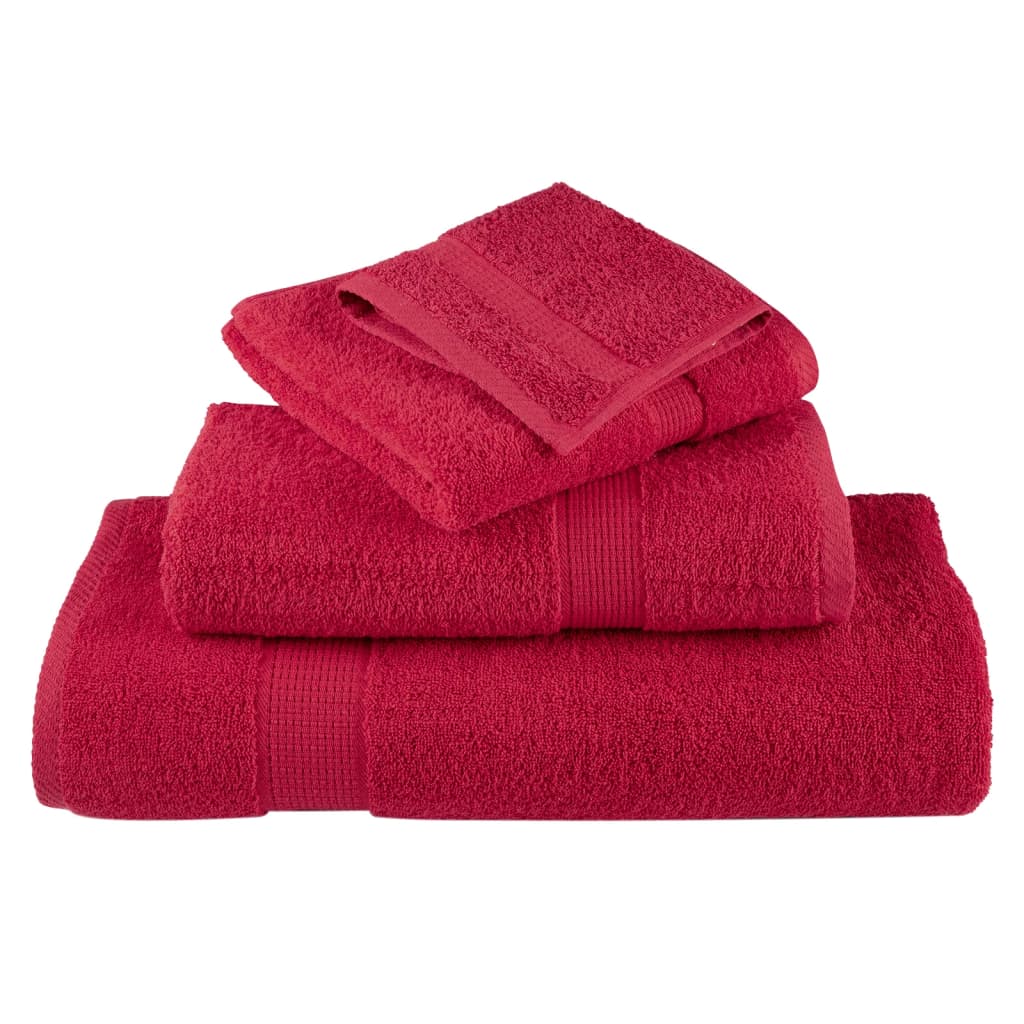 Toalhas premium solund 4 pcs 100x200 cm 600 gsm vermelho