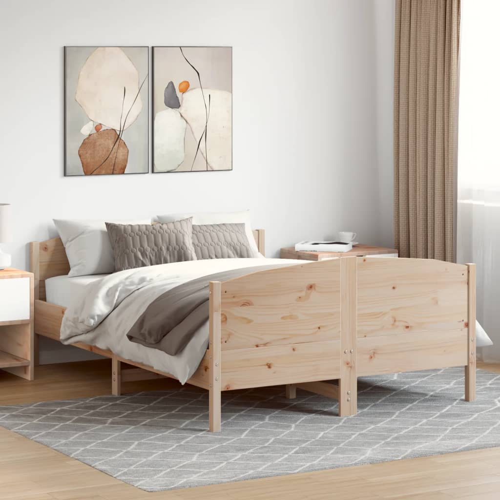 Cama sem colchão 120x190 cm madeira de pinho maciça