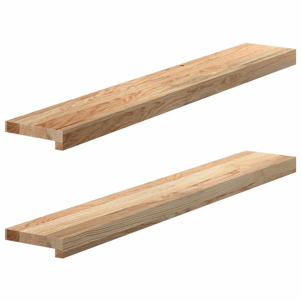 Soleiras da janela 2 pcs 100x15x2cm carvalho maciço não tratado