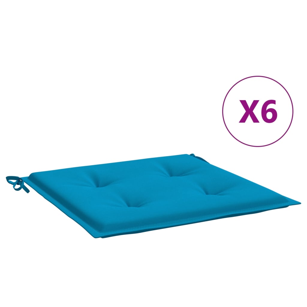 Almofadões p/ cadeiras de jardim 6 pcs tecido oxford azul
