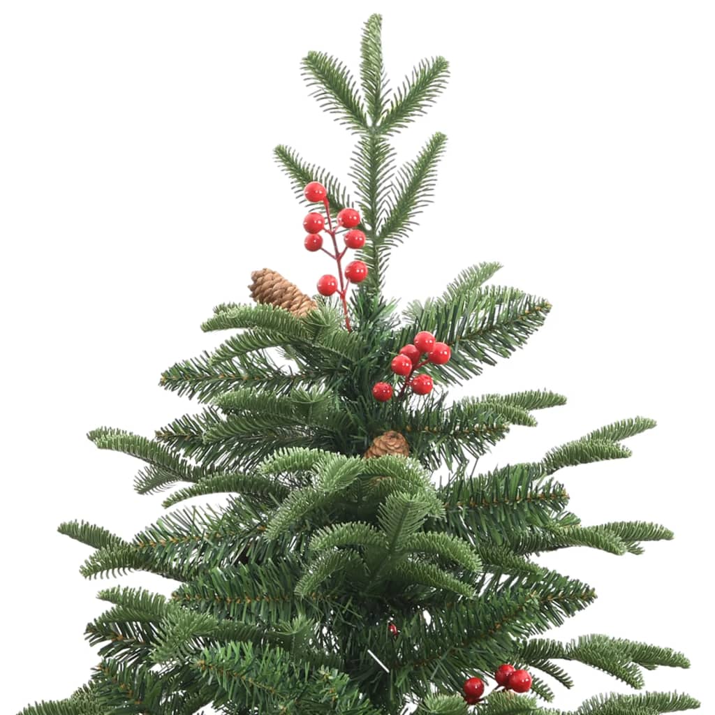 Árvore de natal artificial articulada c/ pinhas e bagas 240 cm
