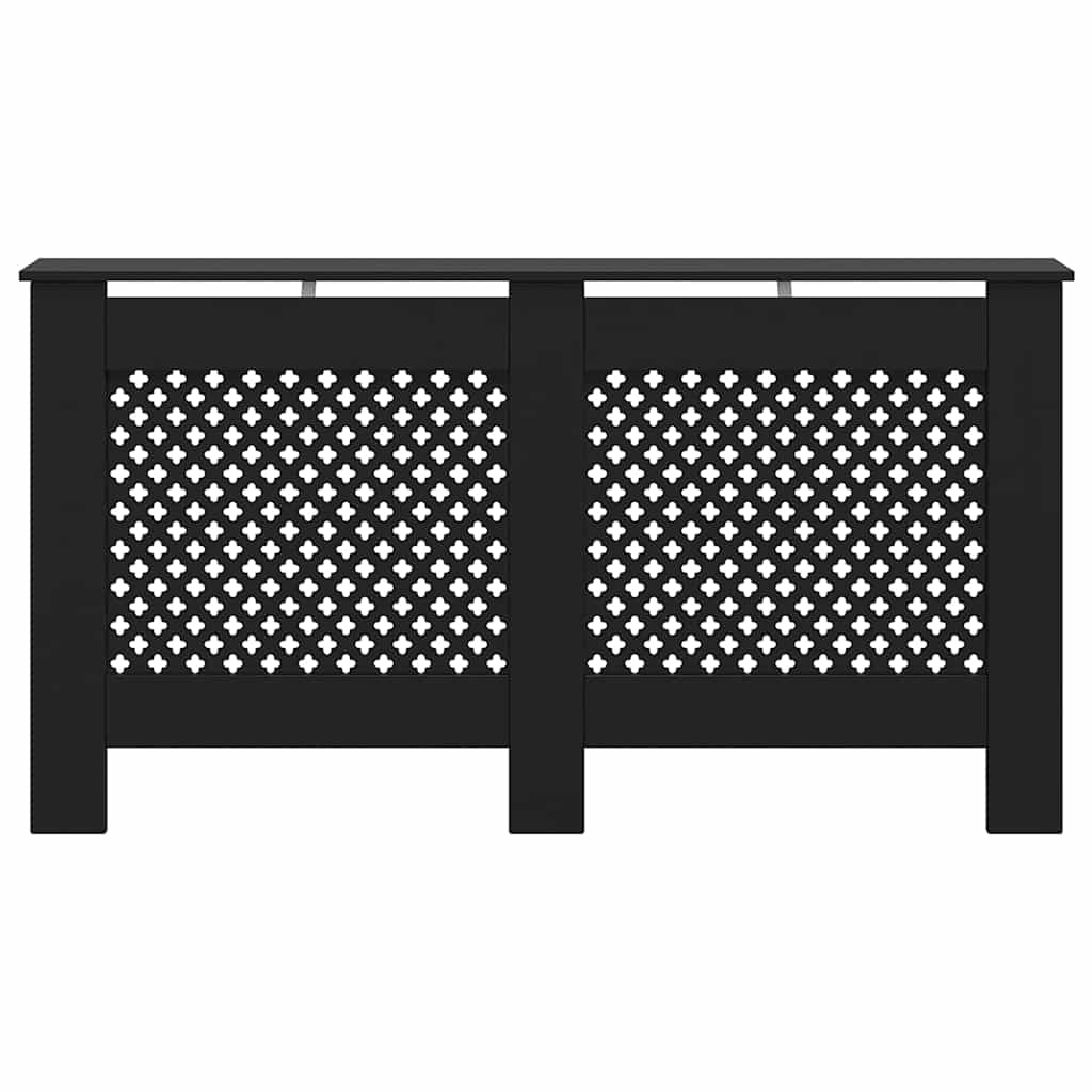 Cobertura de radiador 152x19x81,5 cm MDF preto