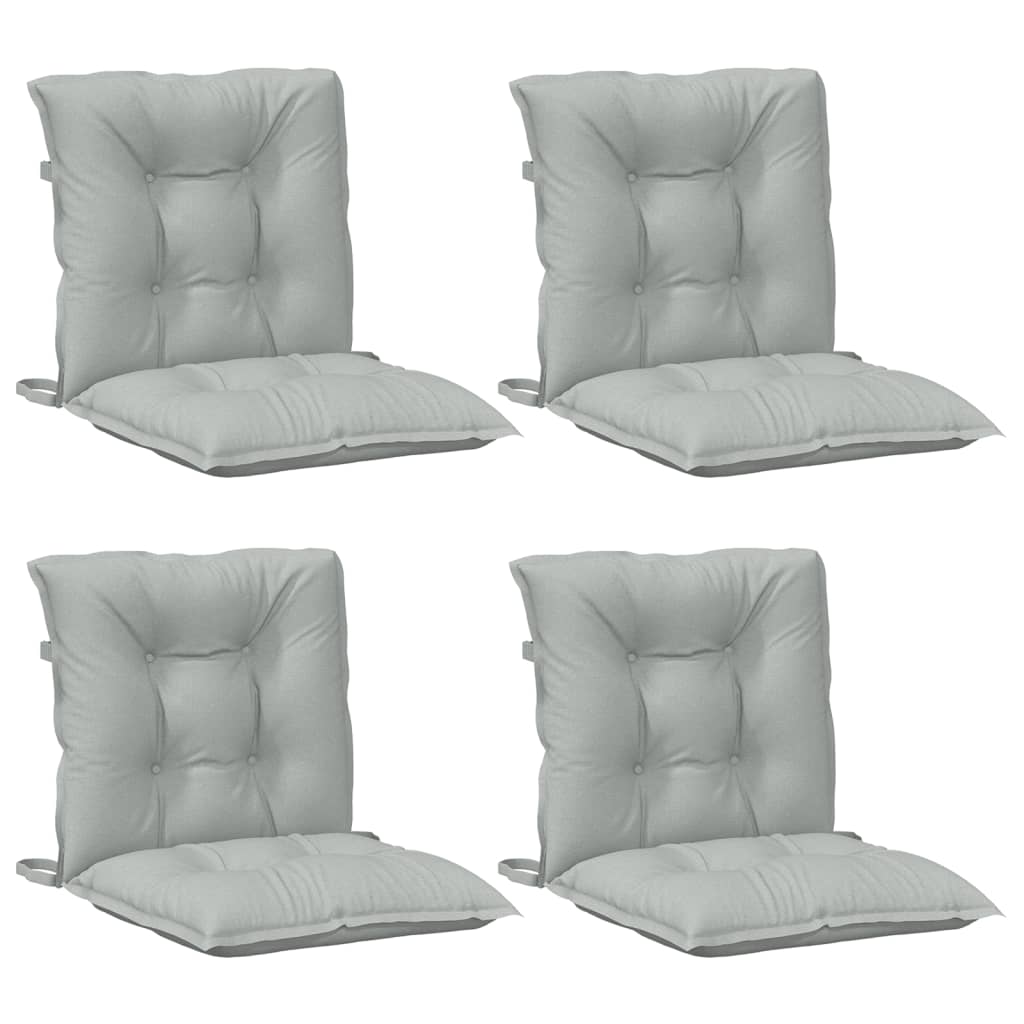 Almofadões lombares cadeiras 4pcs mesclado tecido cinza-claro
